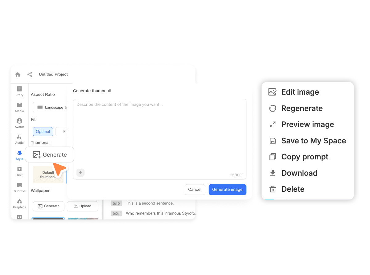 Edit and manage the result